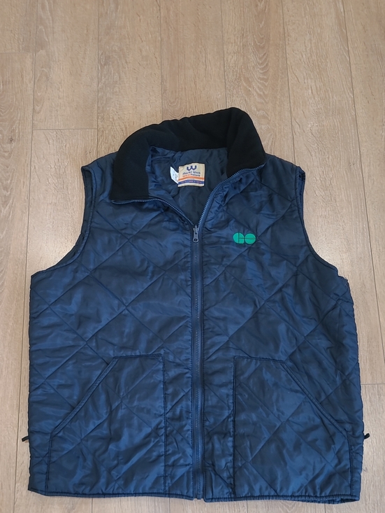 Other - Marks Work Warehouse Navy Quilted Puffer Vest with Green GO Logo Made In Canada